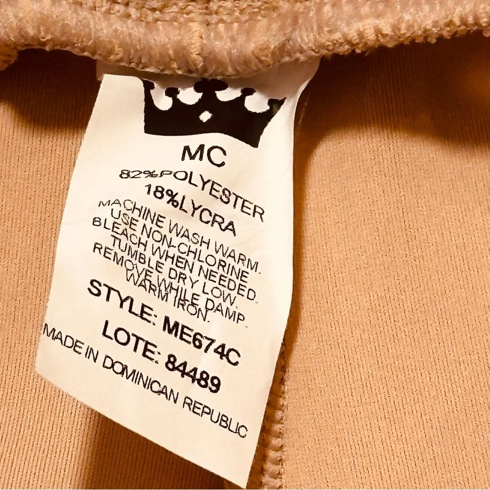 Mariia Crown CM high waist dance bottoms short shorts tan nude caramel NWT